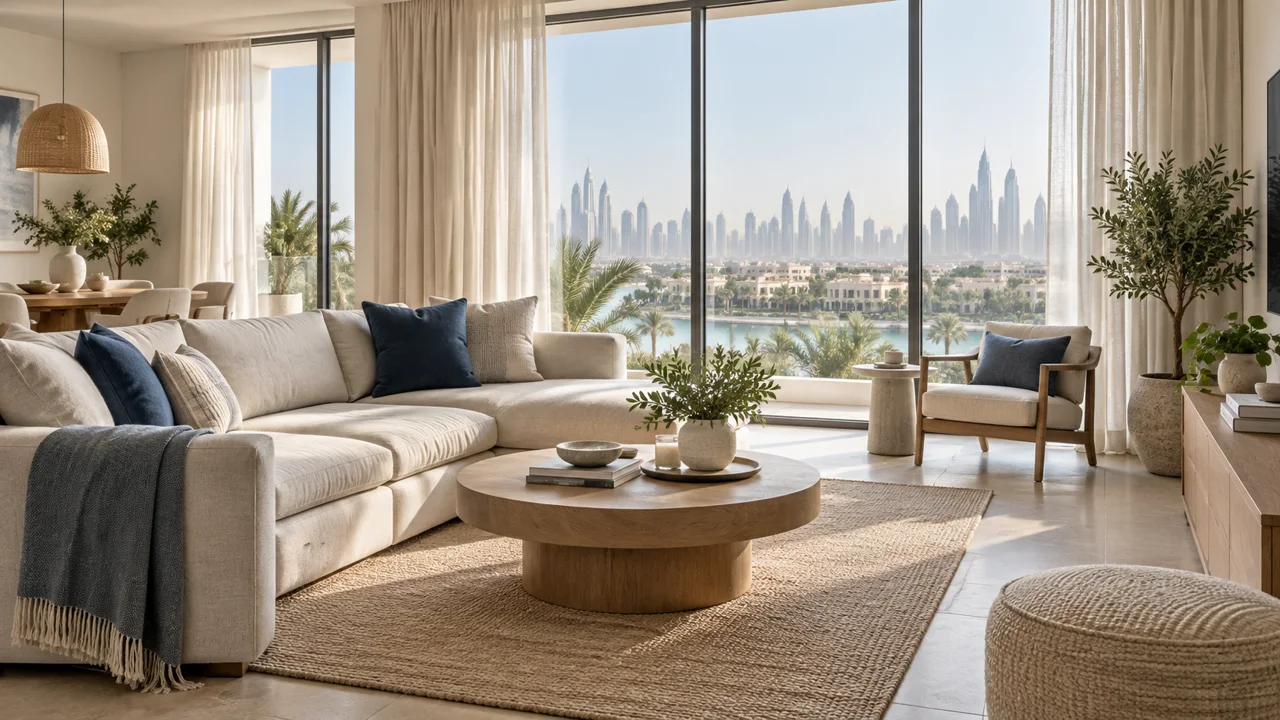 A calm contemporary home with a view across Dubai